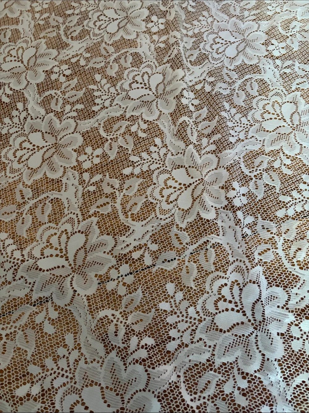 White Floral Lace Round Tablecloth - Classic Lace Table Cover